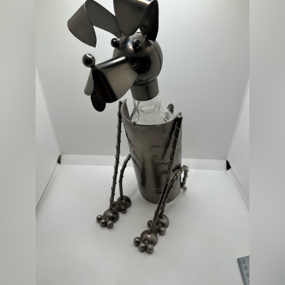 Super Cute Metal Dog Wine Holder